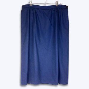 Vtg Pendleton Wool Skirt Size 18 Navy Blue Lined Midi A Line USA Academia Preppy